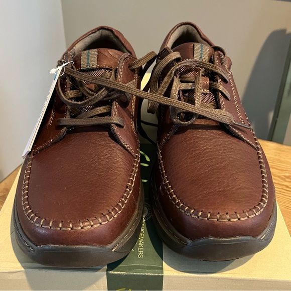 Clarks Charton Vibe Brown Leather Lace Up Shoe - Picture 5 of 12